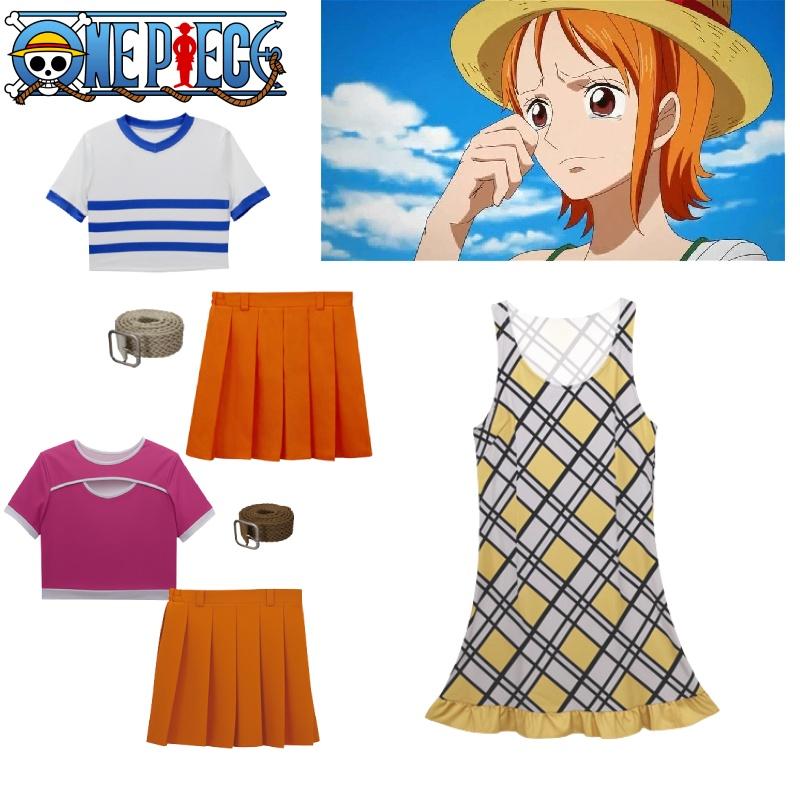 Реальная версия костюма для косплея Нами из One Piece для женщин, милый стиль, аниме одежда для Хэллоуина