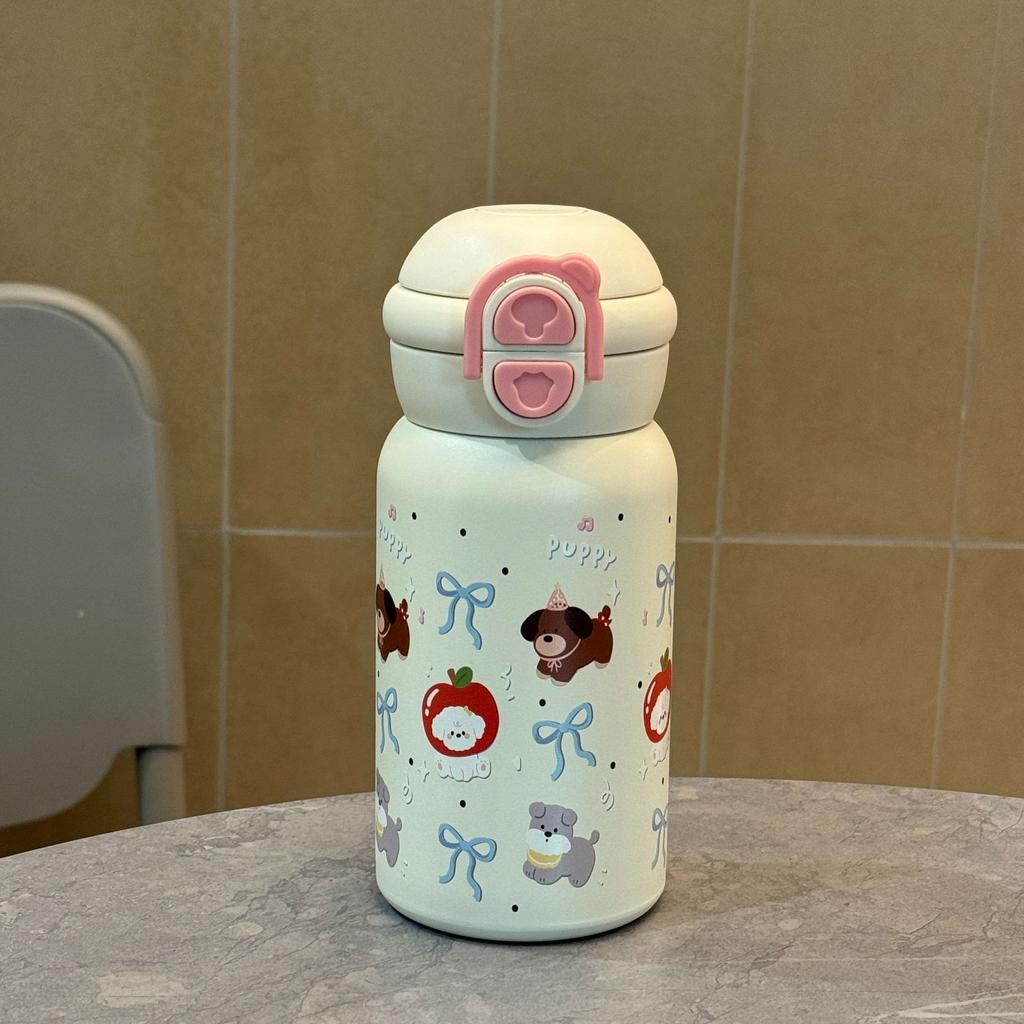 Высококачественная кружка-непроливайка из нержавеющей стали 316, мультяшная детская кружка для питья с двойными стенками, большая вместимость, портативная, с ручкой и соломинкой, кружка-термос