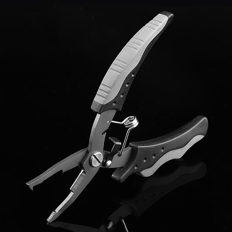 Нержавеющая сталь титановое покрытие рыболовные плоскогубцы зубчатые лезвия Dyneema рыболовные ножницы леска съемник крючков с зажимной втулкой