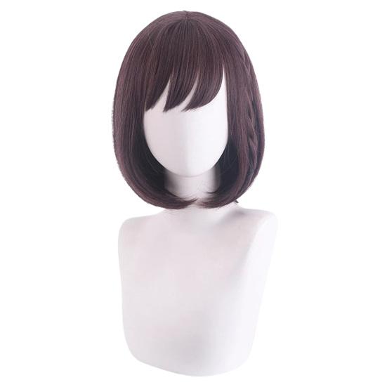 Cosplay Wig Smooth Simulated Fluffy Soft Short Shinonome Role Play Full Coverage Light Purple Ena Wig with