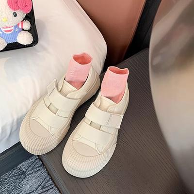 Su Yinyin милые туфли на платформе с липучками, весна-лето 2025, новая модель, женские повседневные туфли с круглым носком, туфли-печенье