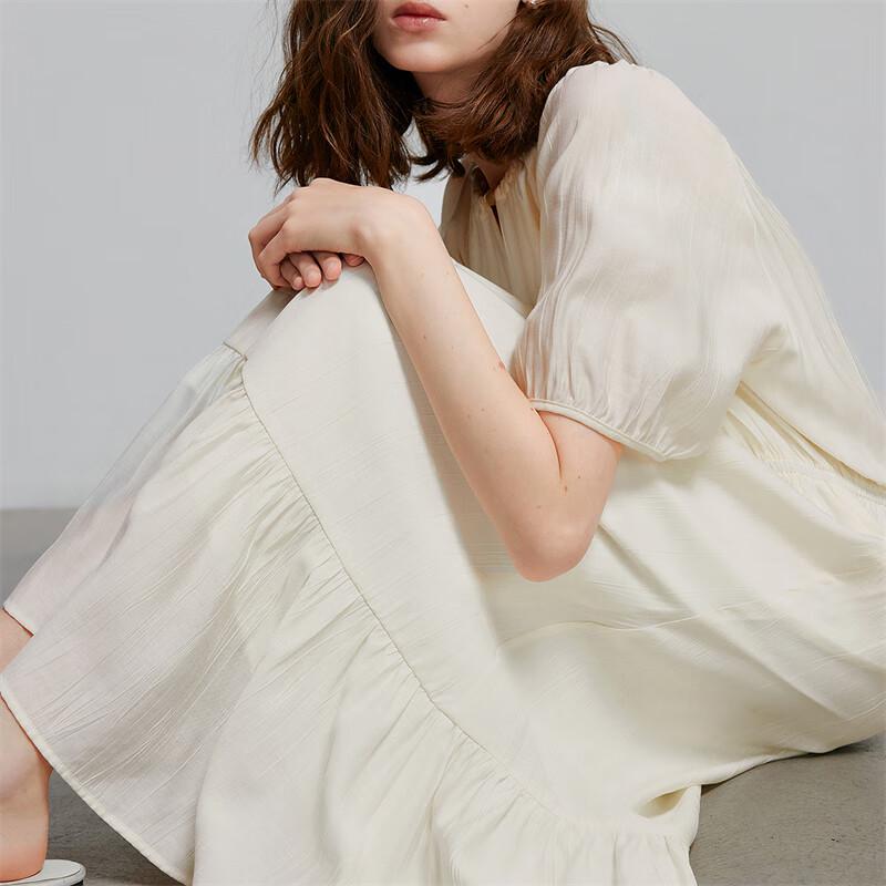 Чую 2025 Летнее платье миди с рукавами реглан и лоскутным узором