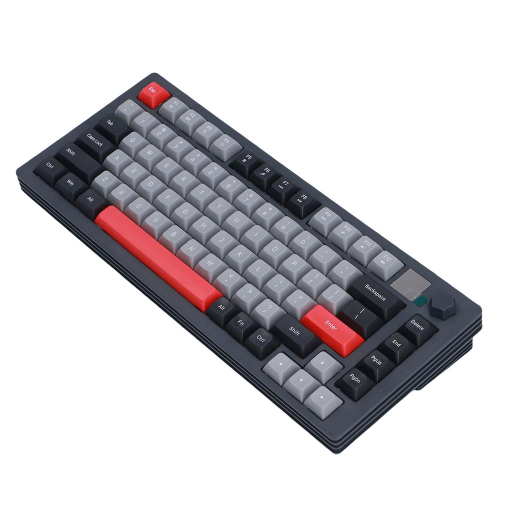 75 Wireless Mechanical Gaming Keyboard with Multimedia Display Crmy Sound Hot Swappable Pre Lubed Linr  es Gasket Structure RGB Backlit