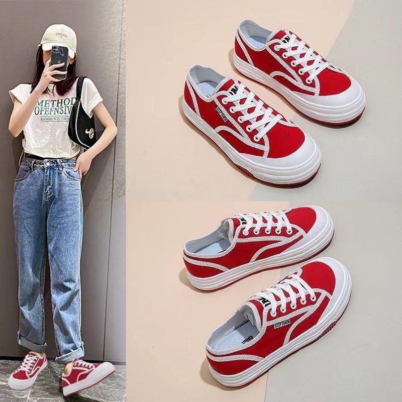 Campus New Summer Canvas Shoes Casual, Light and Comfortable Thick-soled Versatile Breathable Trend Women's Shoes Board Shoes