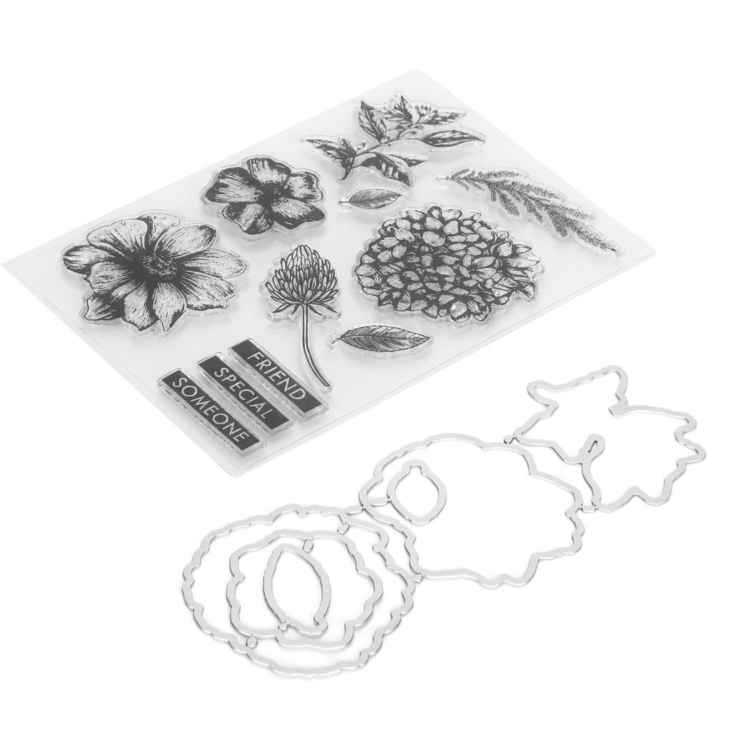  Узор с цветком Прозрачная печать Изготовление открыток для скрапбукинга Украшение фотоальбома