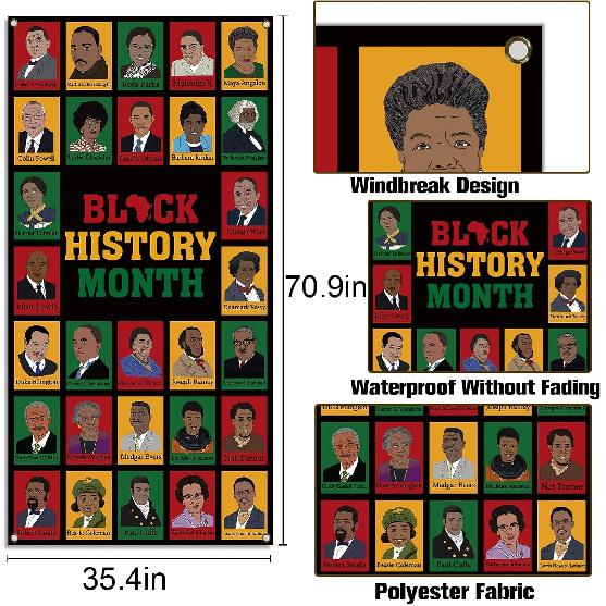 Black History Month Door Cover n n Holiday Art Posters Classroom Door Banner Photography School Home Porch Decoration