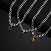 Vnox Геометрические Квадратные Подвески с Каменем Тигровый Глаз, Ожерелья, Счастливый Ошейник из Нержавеющей Стали, Чокеры на Кубинской Цепи для Мужчин Мальчиков Его