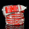 Cowgirl Studded Adjustable Waistband Rhinestone Belt Bling Crystal PU Leather