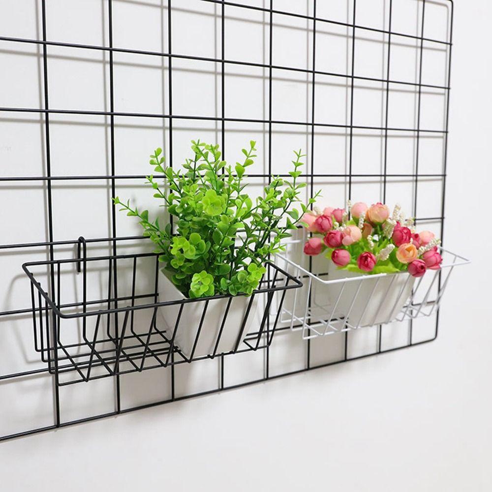 Black/White/Silver Metal Decorative Storage Basket Rectangle Mesh Display Rack  Kitchen