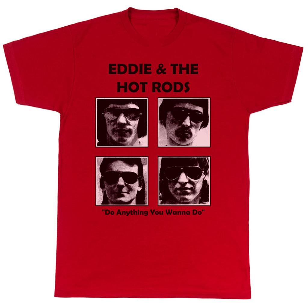 Eddie and the Hot Rods band RED T-shirt short sleeve All sizes S-5XL 3F341