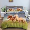 Horse Bedding Sets Single Double Queen King Size Quilt Duvet Cover Set with Pillowcase Animal 2/3pcs Polyester Comforter Cover