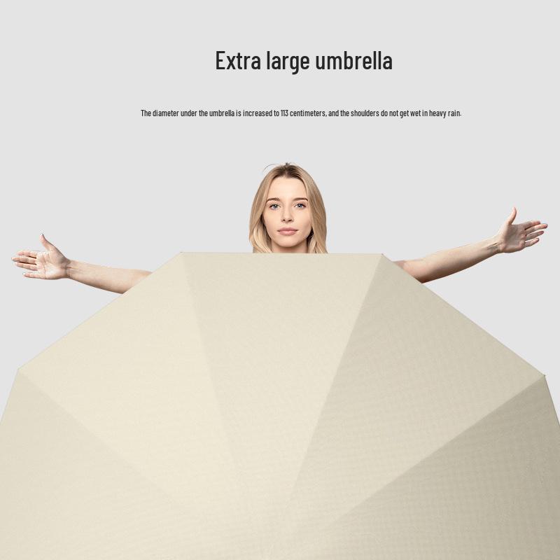 Очень большой ветрозащитный штормовой зонт с несколькими спицами и защитой от солнца, покрытие из черного клея, для дождя или солнца, складной для мужчин и женщин