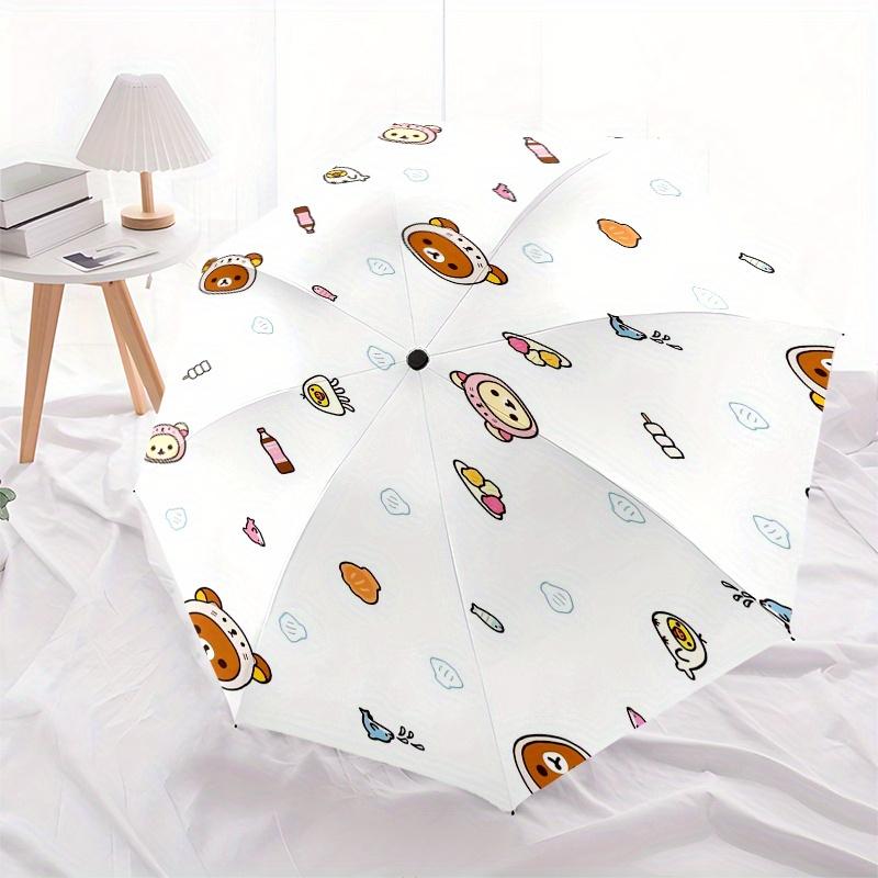 Rilakkuma,Cute Patterns Automatic Umbrella-Foldable, Durable 8-Bone Design, Compact and Stylish, Great for Camping, Halloween, Christmas, Mo