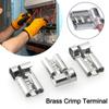 Угловой изгиб Латунный обжимной клеммный пружинный терминал 6,3 мм вставной клеммный соединитель Автомобильные гнездовые контакты