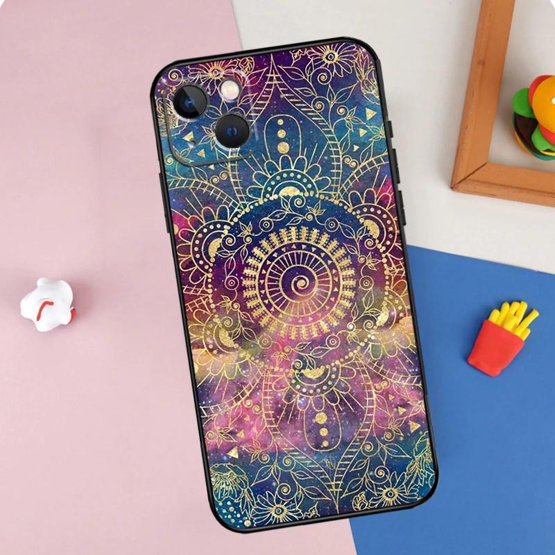 Чехол для мобильного телефона Apple Iphone15Pro Max Mandala, чехол для мобильного телефона Mandala окрашен и защищен от падения Huawei