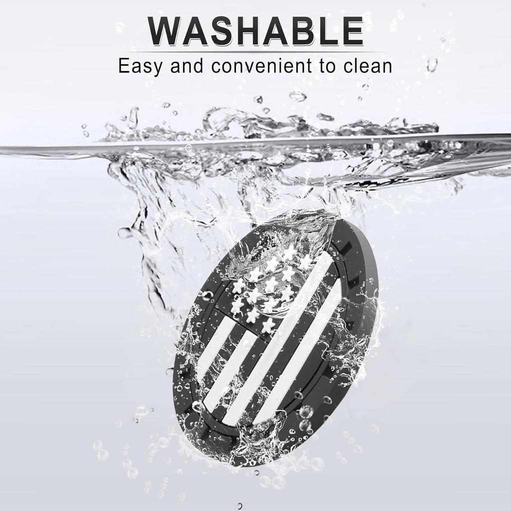 JUSTTOP Подставка-подстаканник для автомобиля, Нескользящая подставка-подстаканник для автомобиля с американским флагом, Автоаксессуары для интерьера для женщин и мужчин, 4 шт. Черные