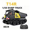 1/50 T14R RC Crawler Dump Truck Electric 3KM/H Remote Control Dump Truck Model With Light And Sound Engineering Vehicle Toy