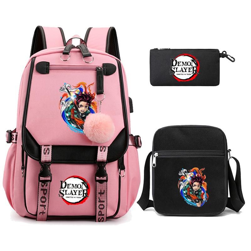 Ghost Extermination Surrounding Animation Backpack Campus Trend Primary And Secondary School Students Schoolbag Pencil Bag Shoulder Bag