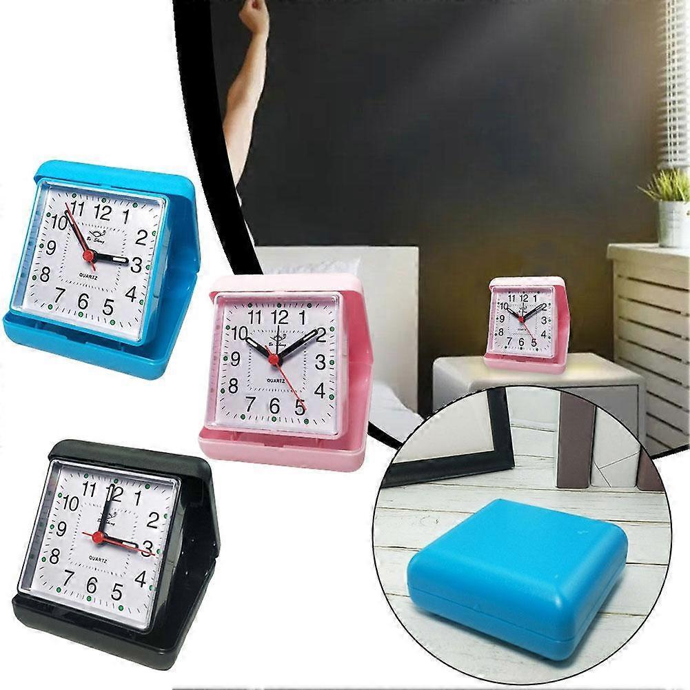 Alarm Clock Portable No Tick Snooze Silent Small Bedside Clocks
