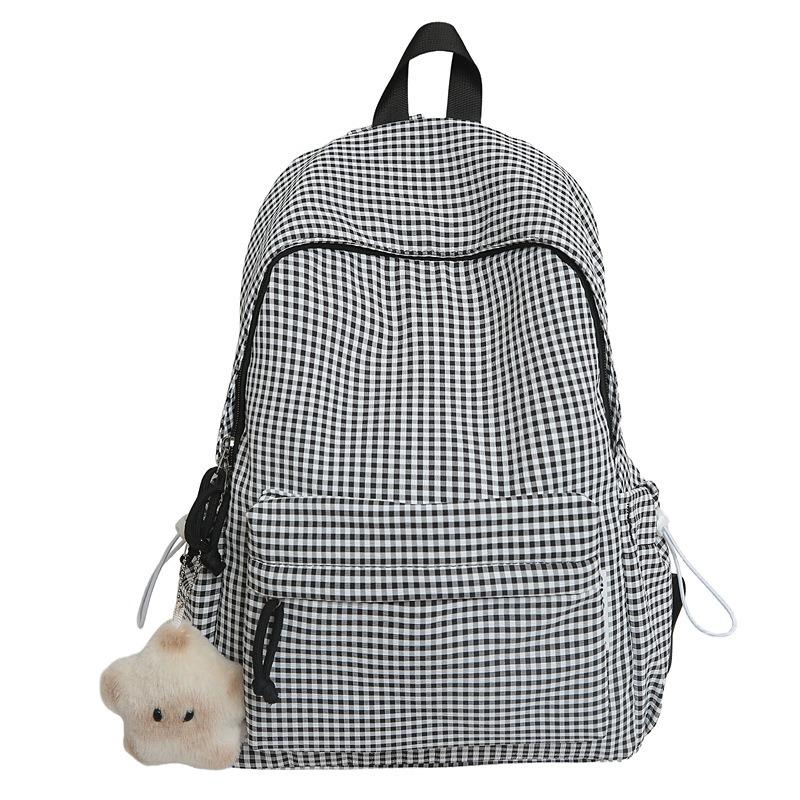Школьный рюкзак новый свежий и милый клетчатый рюкзак для учеников средней школы легкий рюкзак большой вместимости