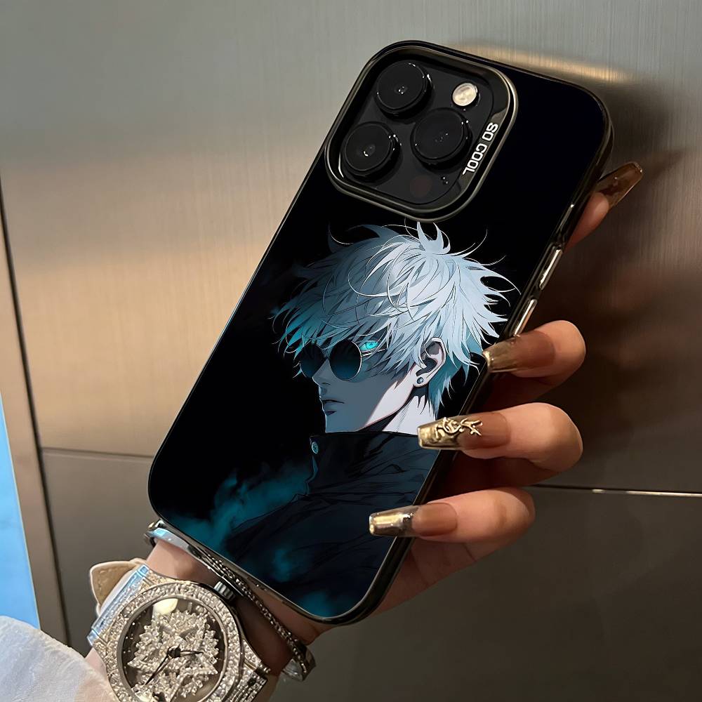 Favorite Anime Characters-S-Satoru G-Gojo For iPhone 17 16 15 14 13 12 11 Pro Max XS 17 Air Silicone Colored Silver Bumper Cover