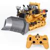 RC Bulldozer Excavator Excavator Toy Car Construction Vehicle Toy Alloy Material Radio Control Large Size WEECOC. Children's (Yellow)