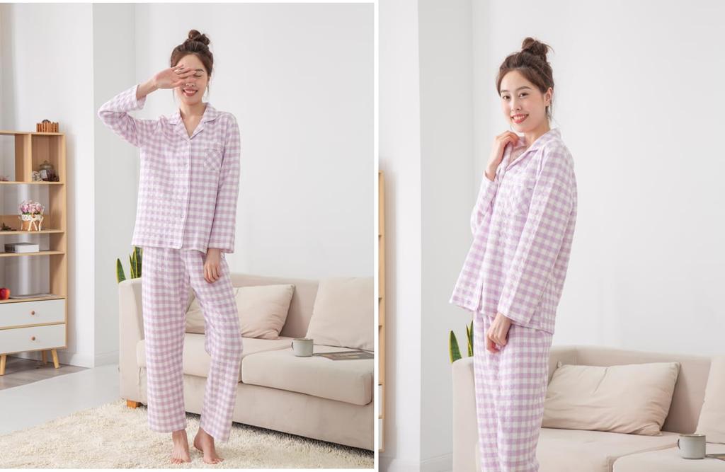 Зимние Мягкие Длинные и Брюки и Идеально для и и "Lifewel" Женская Пижама, 100% Хлопок, Стеганая, Спереди на Пуговицах, Рукава, Комплект, Толстая, Теплая, Милая,