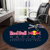 1 шт. Круглый ковер с логотипом команды Формулы-1 Red Bull Racing, Изготовлен из полиэстера, Идеально подходит для украшения офисных кресел, гостиных fplt093