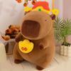 God of Wealth Capybara Plush Doll Simulation Capibara Fluffty Doll  Birthday Gift