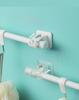 Punch-Free Telescopic Curtain Rod Clamp & Adhesive Hook