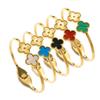 18Kgold Clover высококачественный женский титановый стальной невыцветающий ювелирный браслет из титановой стали