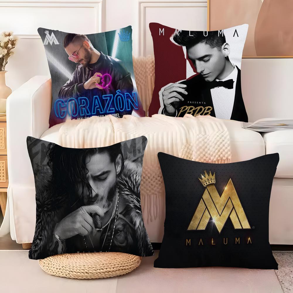 Красивый Мальчик Музыкальный Певец M-Maluma 3 Наволочка Льняная Наволочка Диван Домашний Декор Чехол для Подушки Чехол для Подушки