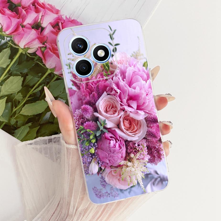 Чехол для Honor X8d 4G Красивая Девушка Павлиний Рисунок Мягкий Силиконовый Чехол для Телефона Для Honor X8d X 8d HonorX8d 4G Fundas Бампер