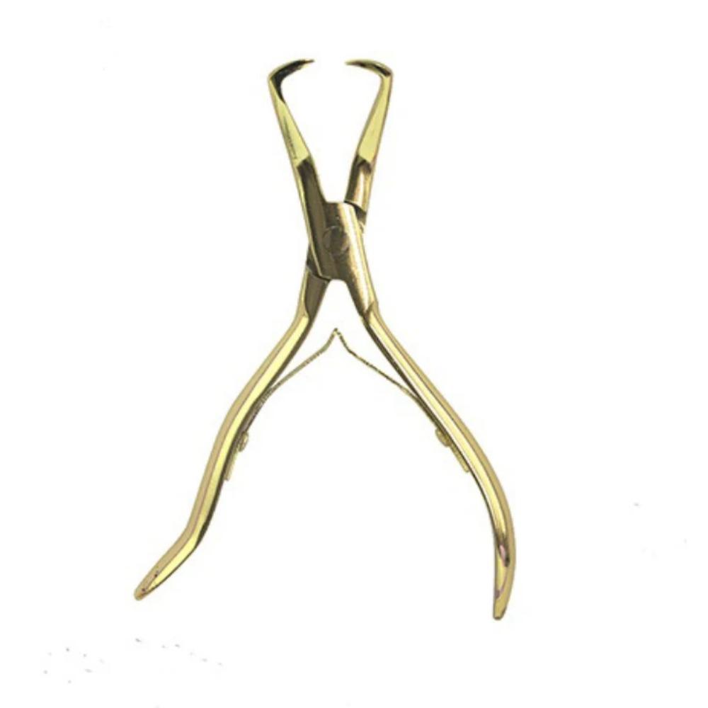 1 предмет, 5,5-дюймовые серебряные зажимы из нержавеющей стали, плоскогубцы для наращивания волос с двумя крючками, инструменты для удаления кератиновых наращенных волос