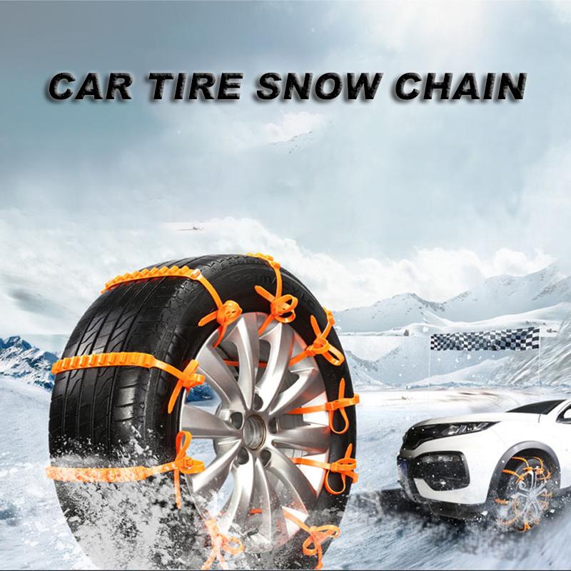 10Pcs Car Winter Tire Wheels Snow Chains Snow Tire Anti-skid Chains Wheel Tyre Emergency Chain Tool Accessories