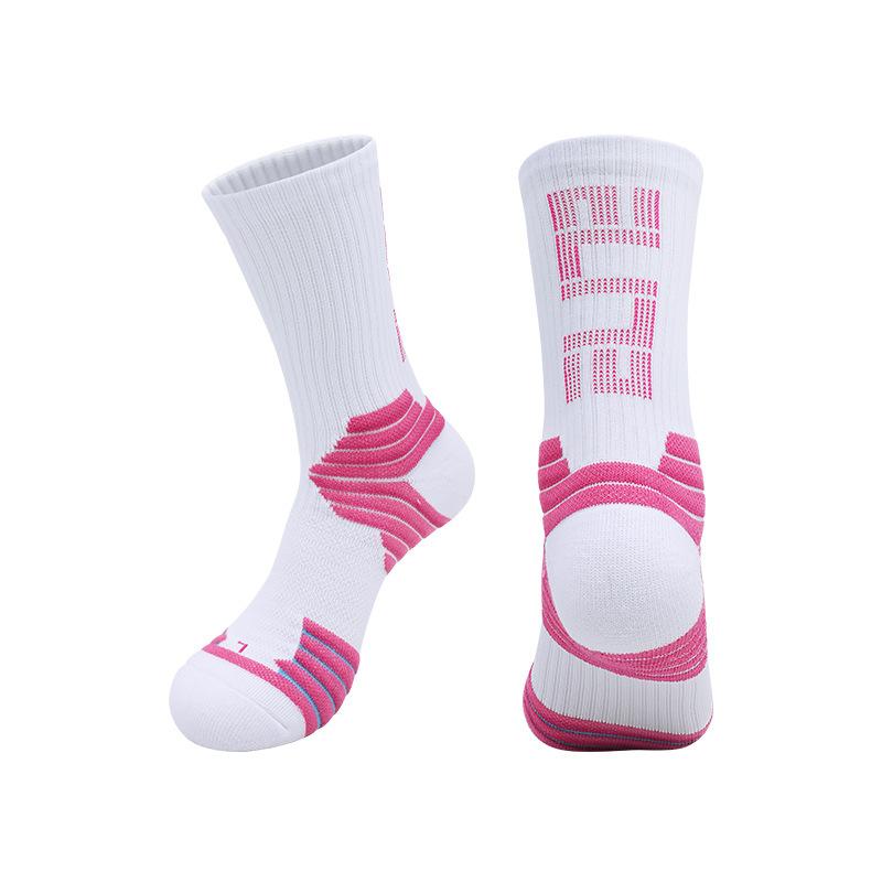 High-Top Basketball Socks Actual Combat Long-Tube Badminton Towel Socks Sweat-Absorbing Zhongbang Running Socks Medium-Tube Sports Socks