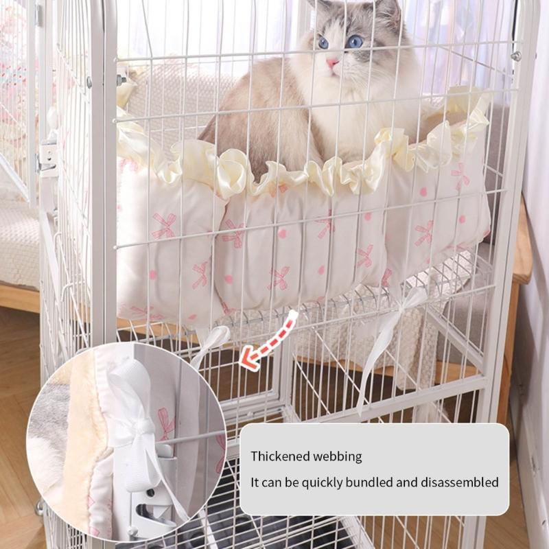 Толстая теплая лежанка для кошек, моющаяся подушка и нескользящее гнездо, полузакрытое, для зимы, питомца, комфортное теплое место для отдыха
