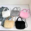 Plush Small Square Bag 2025 Imitation Fox Fur Handbag Messenger Bag Premium Versatile Portable Shoulder Small Tote Bag