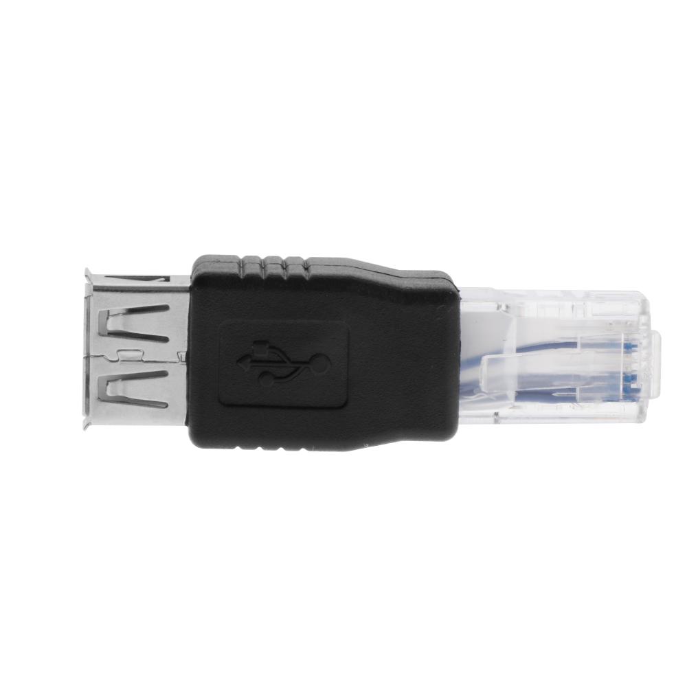 Разъем-переходник Сеть LAN USB Тип A гнездо на RJ45 штекер Адаптер Ethernet для роутера Штекер-розетка