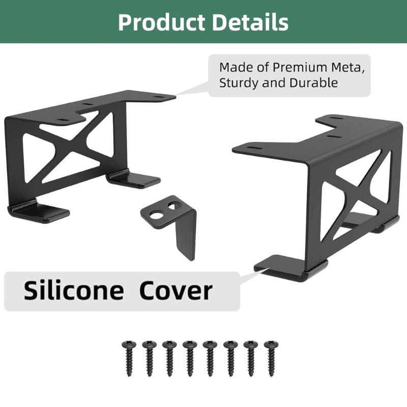 Space Efficient Under Desk Gaming Console Storage Desk Mount Bracket Metal Holder Easy Installation Storage For Gamers