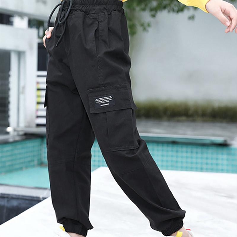 3-13 Years Kids Pants Casual Loose Elasticated Waistband Design Trousers