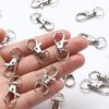 100Pcs/Set Key Chains Metal Lobster Claw Clasp with Key Rings Dog Collars Backpacks DIY Keychain