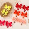 2Pcs/set 2.75 Inch Solid Bow Safety Hair Clips for Baby Girls Grosgrain Ribbon Hairpins Kids Hair Accessories Headwear