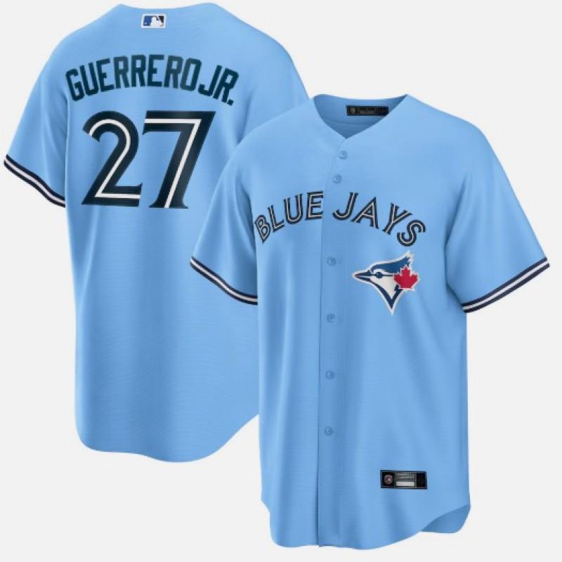 Youth MLB Toronto Blue Jays 27 Embroidered Baseball Jersey Short Sleeve Tee Kids Sports Fan Apparel