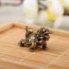1Pc Retro Brass Mythical Beast Dragon Head Turtle Body Figurines Miniatures Lucky Animal Statue Desktop Ornament Decors