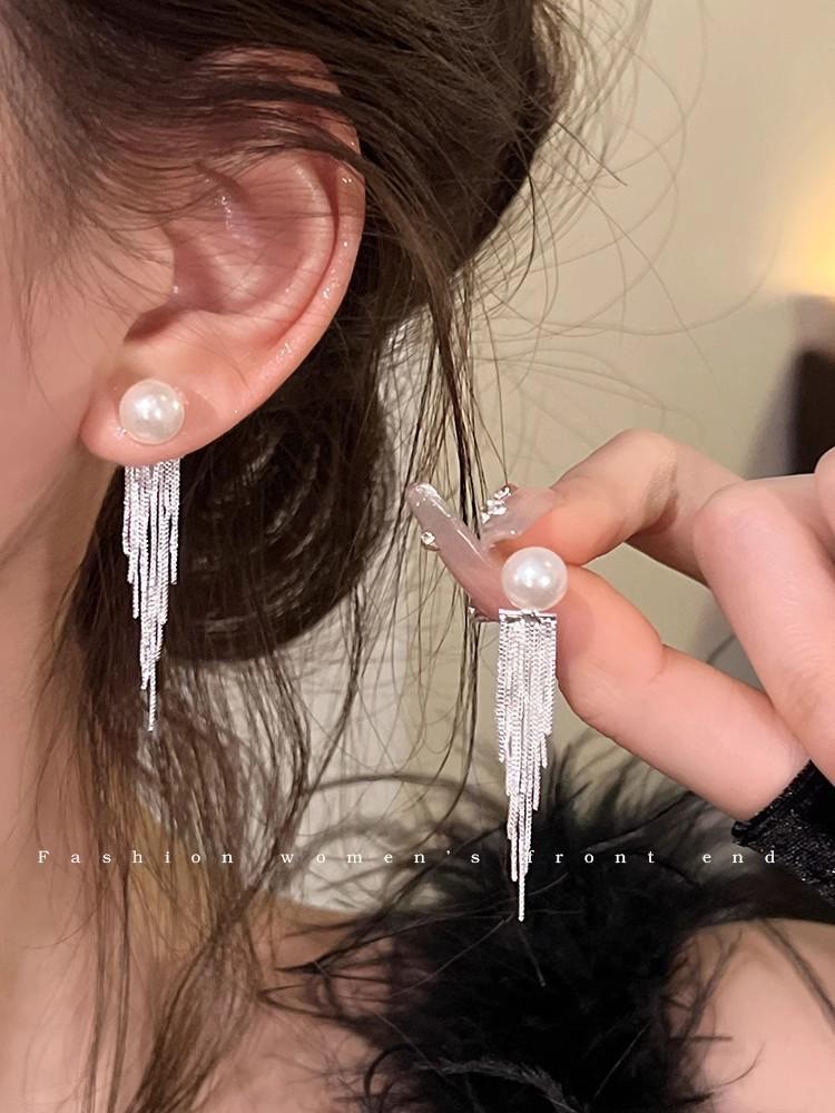 Модные серьги, серьги с жемчугом и кисточками