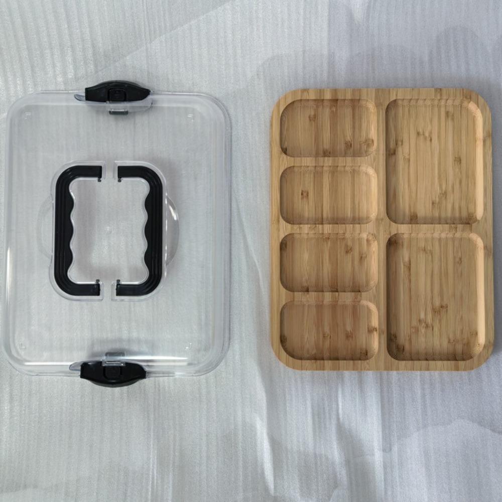 Square Cheese Tray Transparent Acrylic Lid Biscuit Snacks Platter Snack Service Trays  Holiday