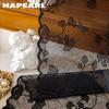1PC NAPEARL French Rococo Style Sheer Curtain Pastoral Style Lace Half Curtain Door Curtain for Living Room Kitchen Cupboard Window Home Decor