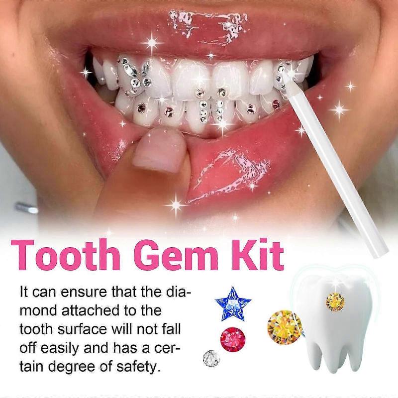 Tooth Gem Kit, DIY Crystals Jewelry Kit Teeth Gems Kit, Fashionable Tooth Gems Kit for Teeth, Teeth Jewelry Starter kit