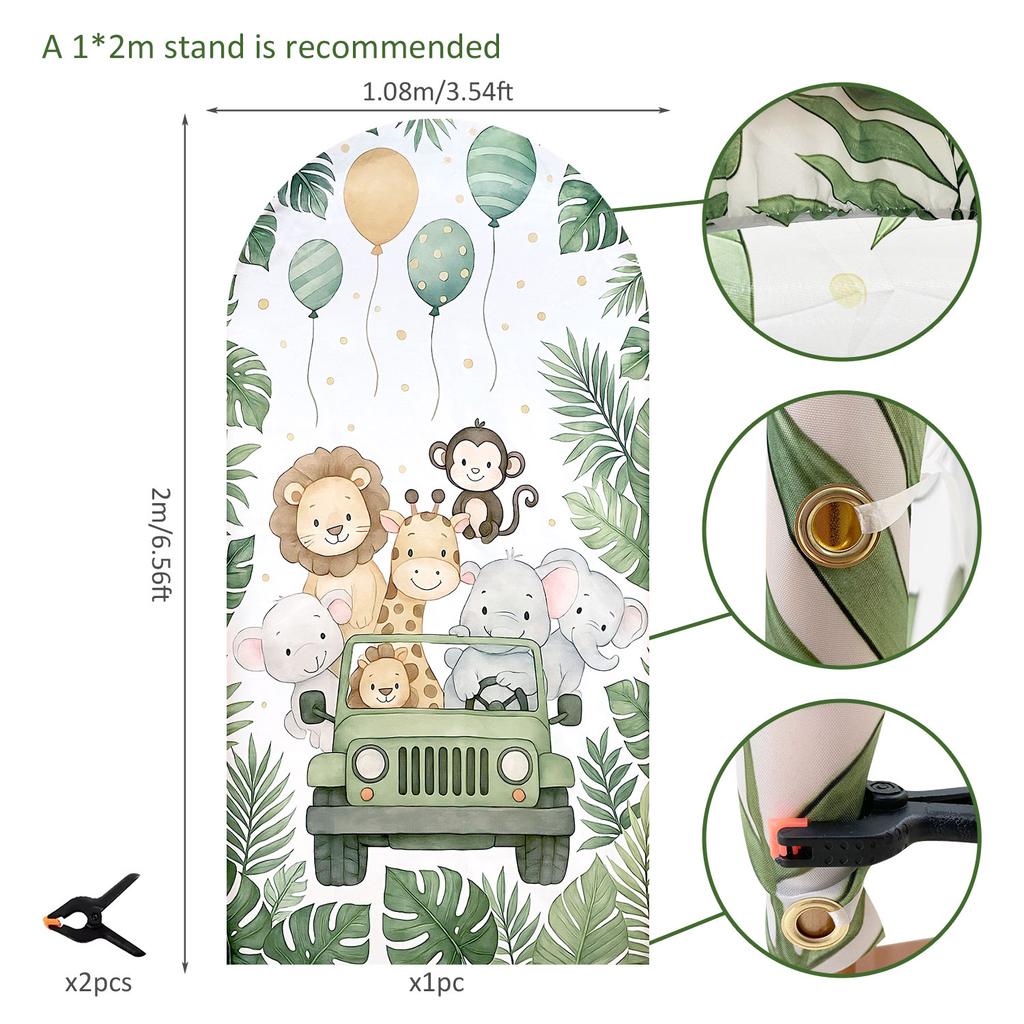 1 шт. 6,56 фута Детский мальчик день рождения вечеринка арка фон покрытие джунгли парк дикой природы лев арка кронштейн украшение для вечеринки в честь детского душа